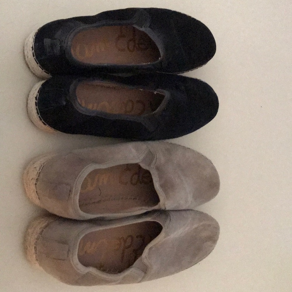 Two Pairs Suede Espadrille Sneakers